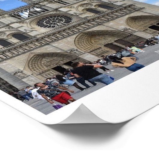 Notre Dame Cathedral, Paris, France Poster (Ecke)