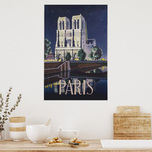 Notre Dame Cathedral Paris Frankreich Poster (Küche)