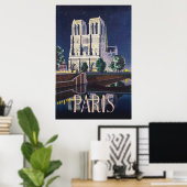 Notre Dame Cathedral Paris Frankreich Poster (Heimbüro)