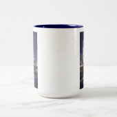 Notre Dame Cathedral Paris - Frankreich Vintag Zweifarbige Tasse (Mittel)