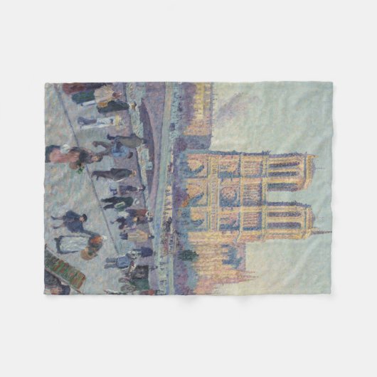 Notre Dame Cathedral Paris - Klassische Malerei Fleecedecke (Vorderseite (Horizontal))