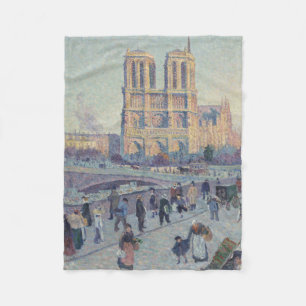 Notre Dame Cathedral Paris - Klassische Malerei Fleecedecke