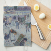 Notre Dame Cathedral Paris - Klassische Malerei Geschirrtuch (Viertel Falte)