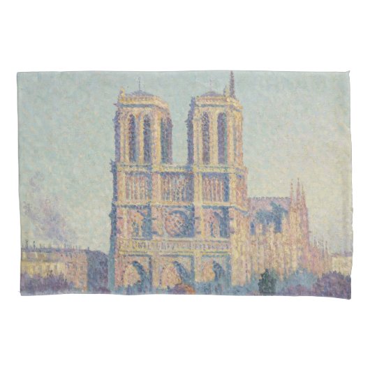 Notre Dame Cathedral Paris - Klassische Malerei Kissenbezug (Vorderseite)