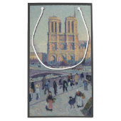 Notre Dame Cathedral Paris - Klassische Malerei Kleine Geschenktüte (Rückseite)