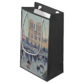 Notre Dame Cathedral Paris - Klassische Malerei Kleine Geschenktüte (Rückseite Schrägansicht)