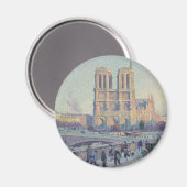 Notre Dame Cathedral Paris - Klassische Malerei Magnet (Vorderseite/Rückseite)