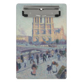 Notre Dame Cathedral Paris - Klassische Malerei Mini Klemmbrett (Vorderseite)