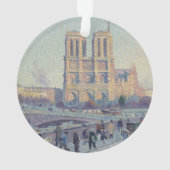 Notre Dame Cathedral Paris - Klassische Malerei Ornament (Rückseite)