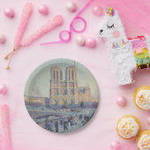 Notre Dame Cathedral Paris - Klassische Malerei Pappteller (Party)