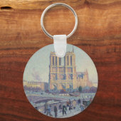 Notre Dame Cathedral Paris - Klassische Malerei Schlüsselanhänger (Vorderseite)