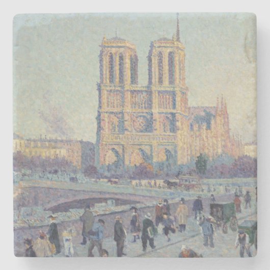 Notre Dame Cathedral Paris - Klassische Malerei Steinuntersetzer (Vorderseite)