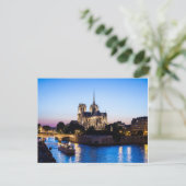 Notre Dame Cathedral Paris Postcard Postkarte (Stehend Vorderseite)