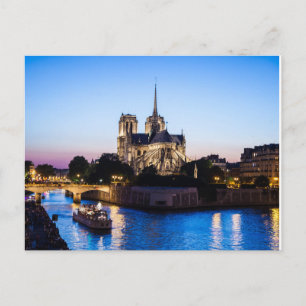 Notre Dame Cathedral Paris Postcard Postkarte