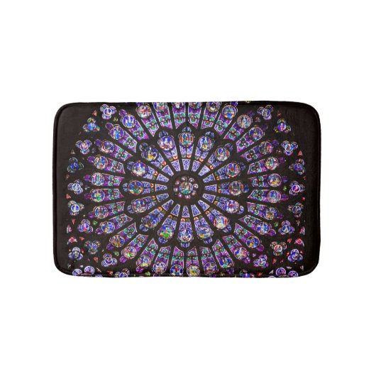 Notre Dame Cathedral Paris Rose Window Badematte (Vorderseite)
