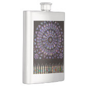 Notre Dame Cathedral Paris Rose Window Flachmann (Rechts)