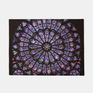 Notre Dame Cathedral Paris Rose Window Fußmatte