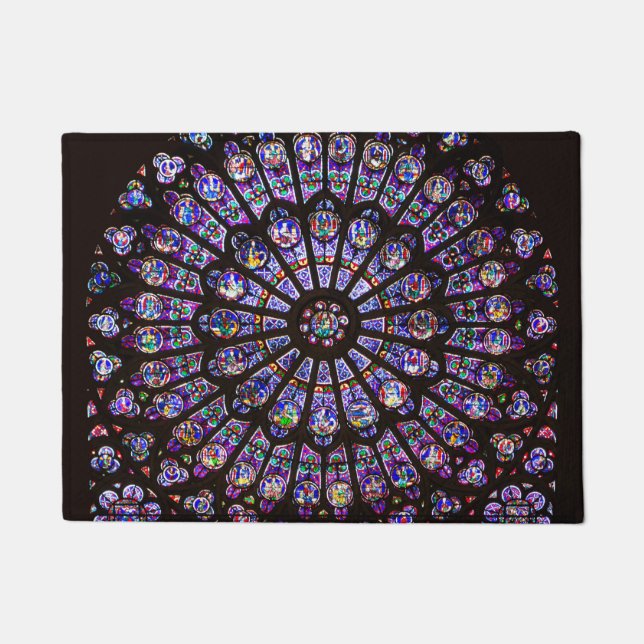 Notre Dame Cathedral Paris Rose Window Fußmatte (Vorderseite)