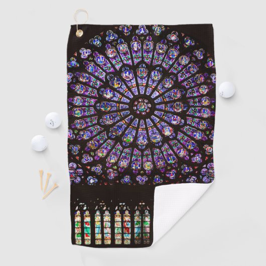 Notre Dame Cathedral Paris Rose Window Golfhandtuch (Insitu)