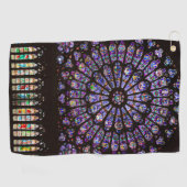 Notre Dame Cathedral Paris Rose Window Golfhandtuch (Horizontal)