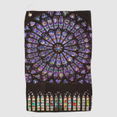 Notre Dame Cathedral Paris Rose Window Golfhandtuch (Vorderseite)