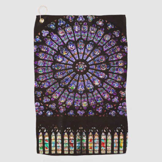Notre Dame Cathedral Paris Rose Window Golfhandtuch (Vorderseite)