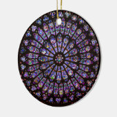 Notre Dame Cathedral Paris Rose Window Keramik Ornament (Links)