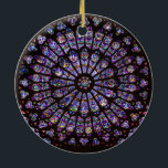 Notre Dame Cathedral Paris Rose Window Keramik Ornament<br><div class="desc">Ein wunderschönes Foto des Notre Dame Rose Window an der Pariser Notre Dame Kathedrale.</div>