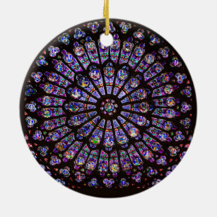 Notre Dame Cathedral Paris Rose Window Keramik Ornament