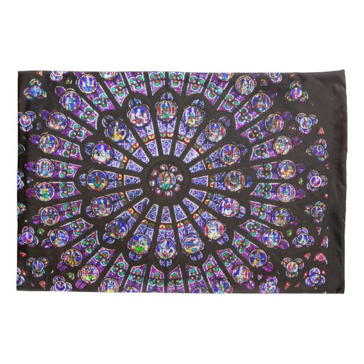 Notre Dame Cathedral Paris Rose Window Kissenbezug (Rückseite)