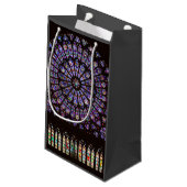 Notre Dame Cathedral Paris Rose Window Kleine Geschenktüte (Rückseite Schrägansicht)
