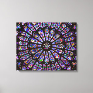 Notre Dame Cathedral Paris Rose Window Leinwanddruck