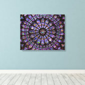 Notre Dame Cathedral Paris Rose Window Leinwanddruck (Insitu (Holzboden))
