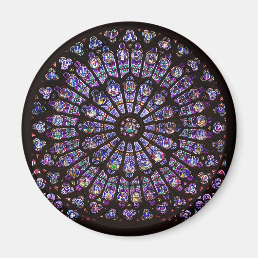 Notre Dame Cathedral Paris Rose Window Magnet (Vorne)