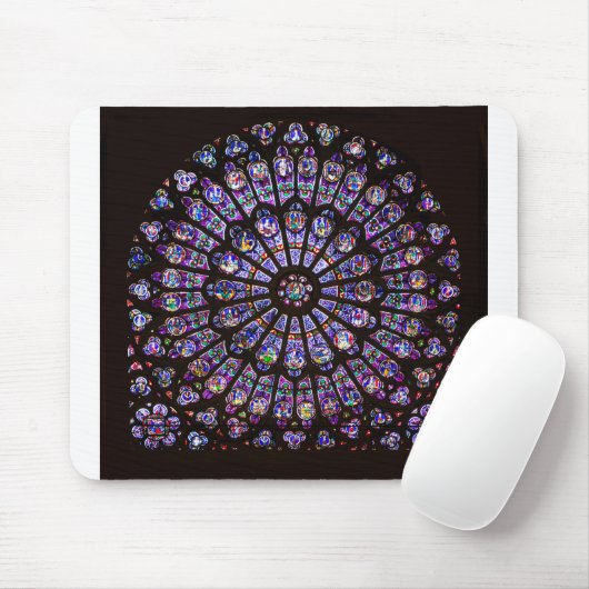 Notre Dame Cathedral Paris Rose Window Mousepad (Mit Mouse)