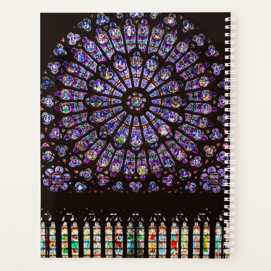 Notre Dame Cathedral Paris Rose Window Planer (Rückseite)