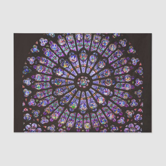 Notre Dame Cathedral Paris Rose Window Seidenpapier (Vorderseite)