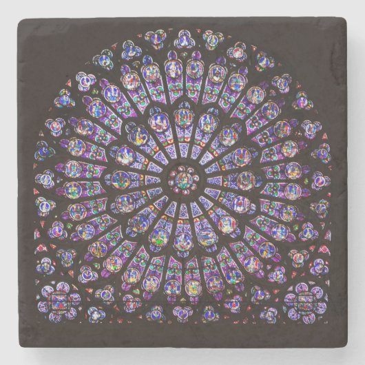 Notre Dame Cathedral Paris Rose Window Steinuntersetzer (Vorderseite)
