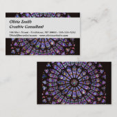 Notre Dame Cathedral Paris Rose Window Visitenkarte (Vorne/Hinten)