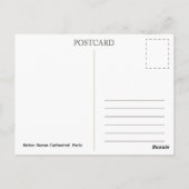 Notre-Dame Cathedral Postkarte (Rückseite)
