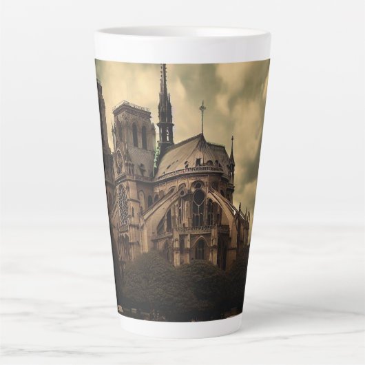 Notre Dame Cathedral Spier, Paris Frankreich Milchtasse (Vorderseite)