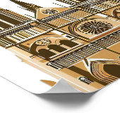 Notre Dame Cathedral Spier, Paris Frankreich Poster (Ecke)