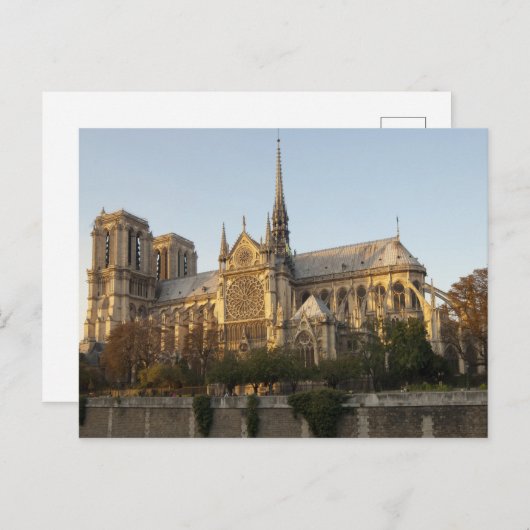 Notre Dame Cathedral Spier, Paris Frankreich Postkarte (Vorne/Hinten)