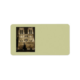 Notre Dame Church Address Label Adressaufkleber