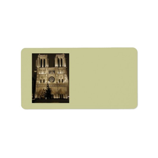 Notre Dame Church Address Label Adressaufkleber (Vorne)