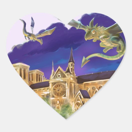 Notre Dame Classic Heart Stickers (Vorderseite)