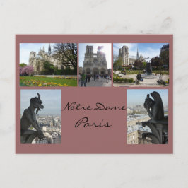 Notre Dame Collage Postkarte