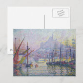 Notre Dame de la Garde (La Bonne-Mère) Signac Postkarte (Vorne/Hinten)