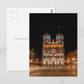 Notre-dame de nice in der Nacht glühend Postkarte (Vorne/Hinten)