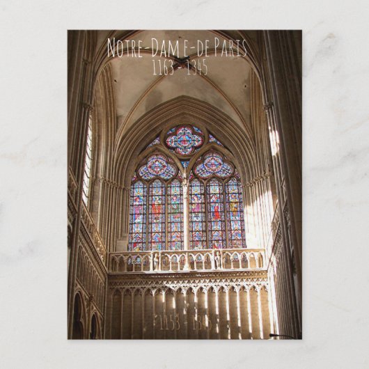 Notre-Dame de Paris 1163-1345 Postkarte (Vorderseite)